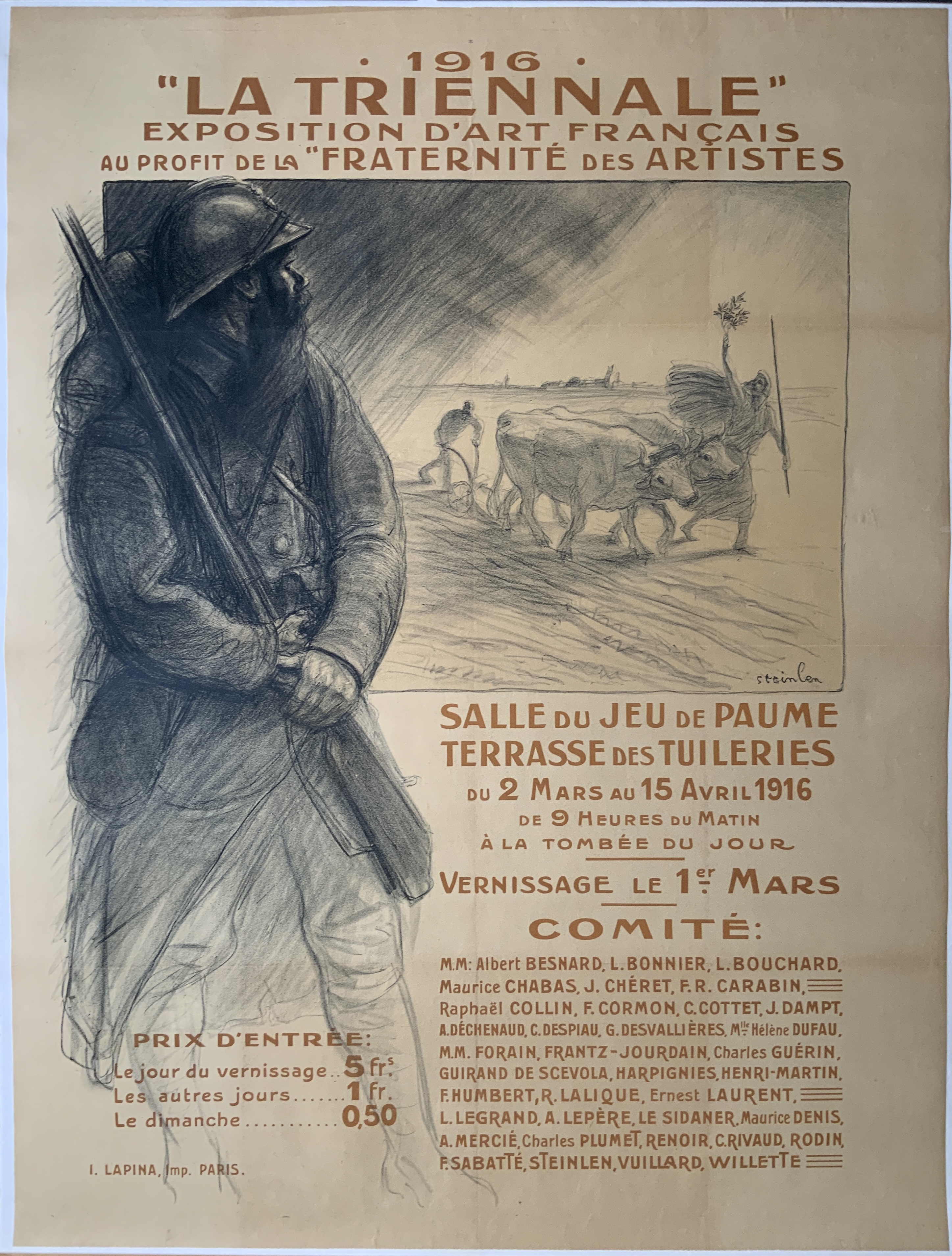 WW1442	“LA TRIENNALE” EXPOSITION OF FRENCH ART 1916