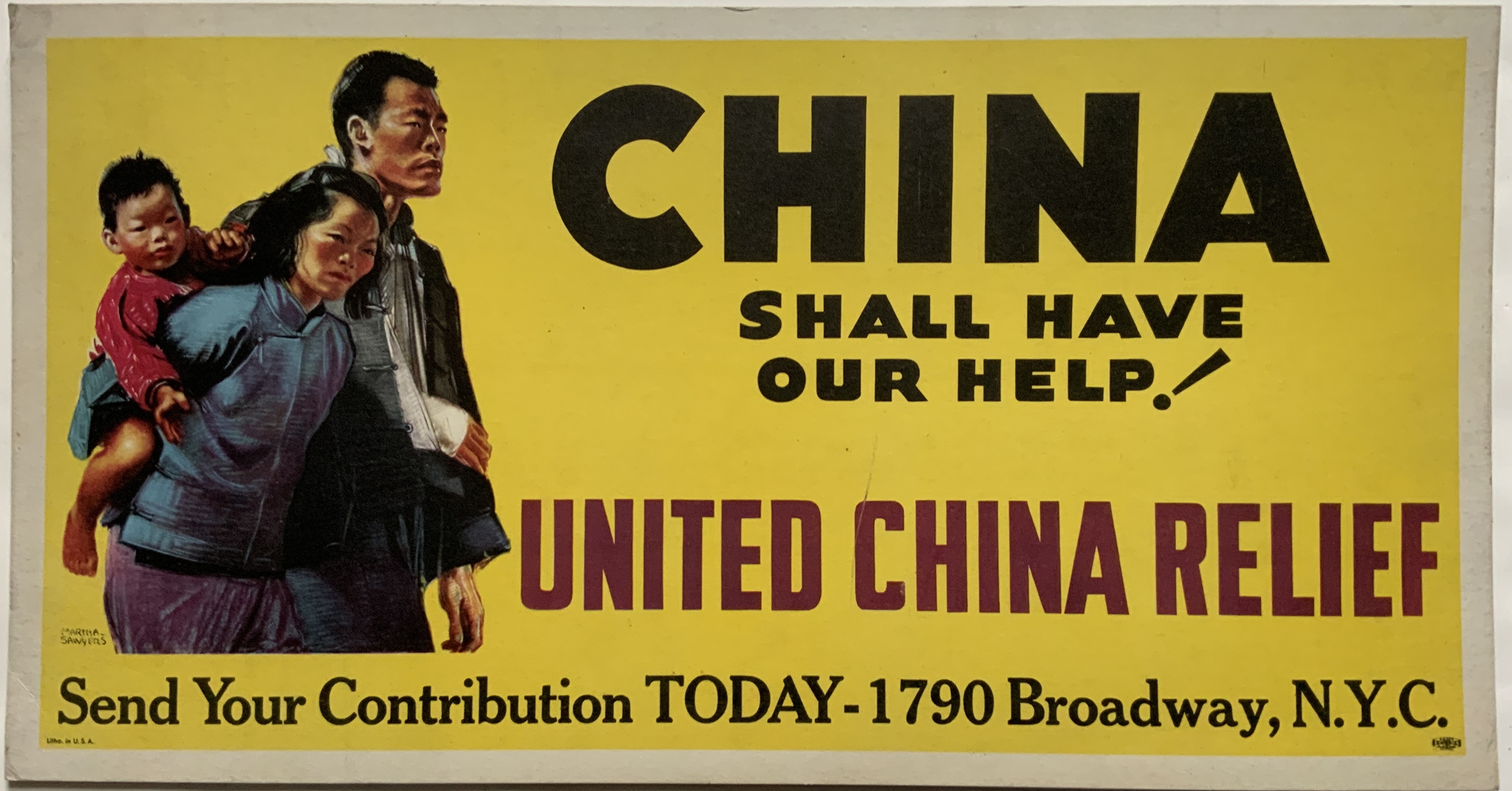 M35	CHINA SHALL HAVE OUR HELP - UNITED CHINA RELIEF - NEW YORK